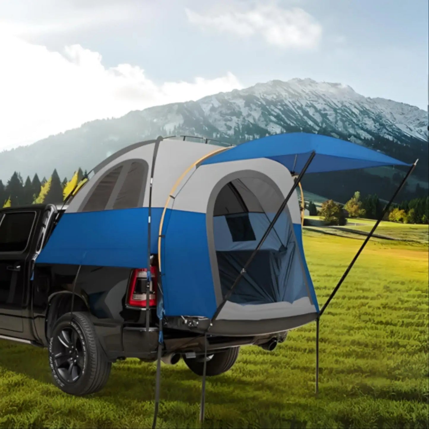 Truck Bed Tent  Rain Protection  Easy Set-up For 2 Person, Fits Full Size Short Bed