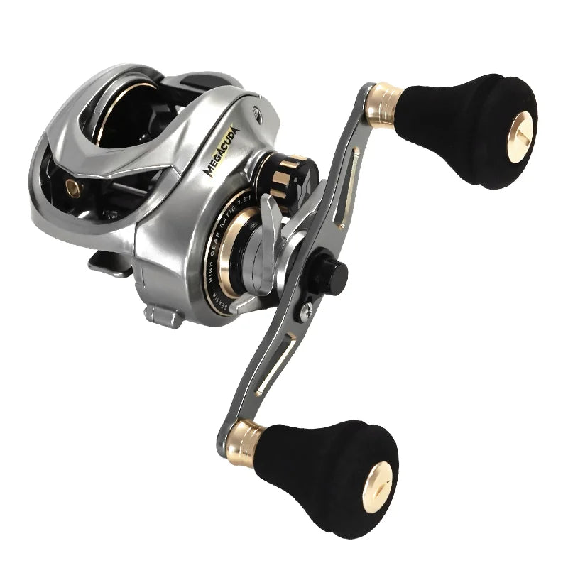 Baitcasting Reel Drag 15KG Deep Spool 6.5:1 Aluminum Frame Carbon Side Double Handle Jigging