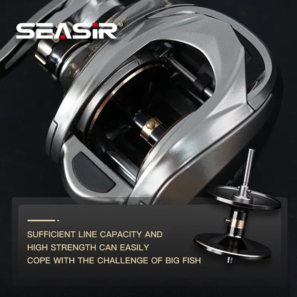 Baitcasting Reel Drag 15KG Deep Spool 6.5:1 Aluminum Frame Carbon Side Double Handle Jigging