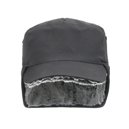 Men's Winter Hat with Visor Warm Earflaps