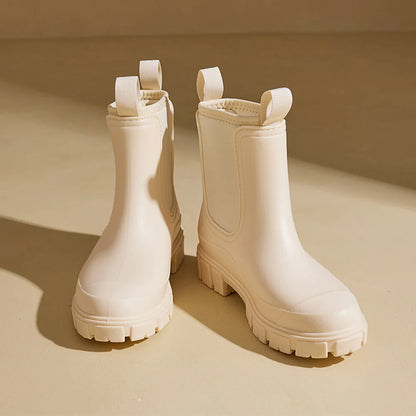 Women's Rain Boots with Plush Lining Waterproof  Anti-slipping boots