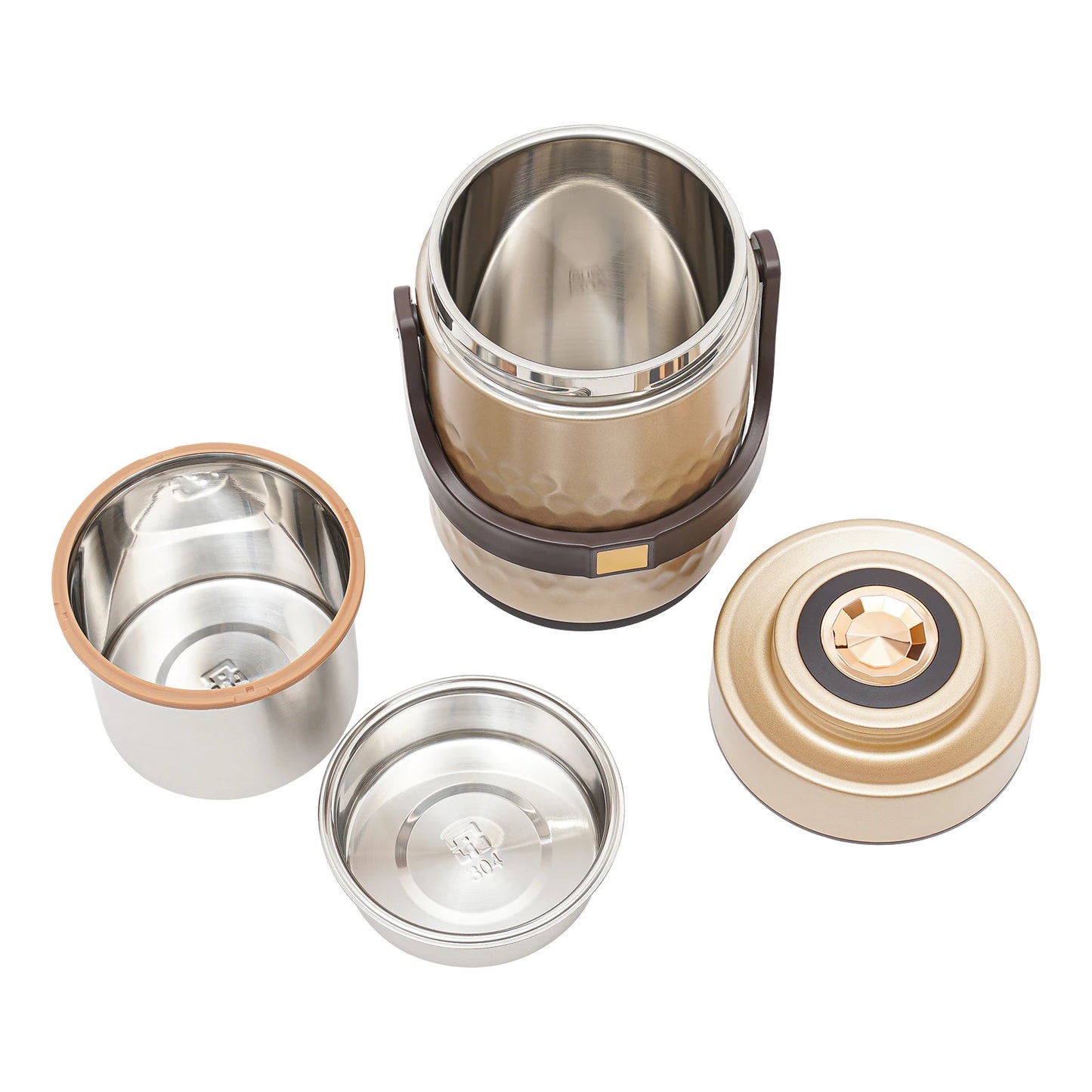 3-Tier Sealed Stackable Food Thermos, Insulated Lunch Box