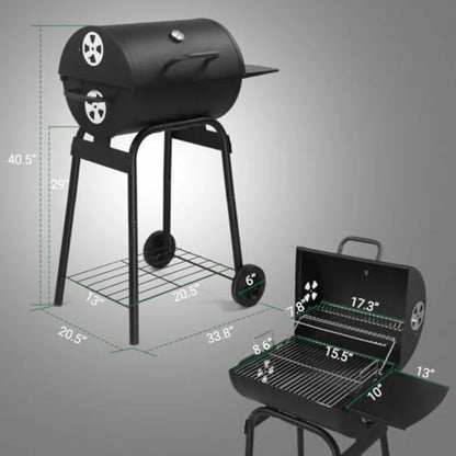 Charcoal  Outdoor BBQ Grill with 500 SQ.IN. Cooking Area