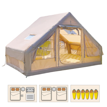 Inflatable Tent with Pump, Waterproof , Easy Setup with Mesh Windows