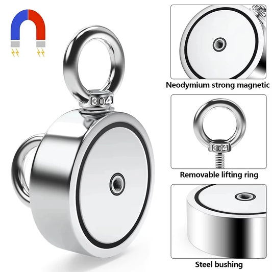 Strong Powerful Neodymium Magnet Double Side Salvage Search Magnet