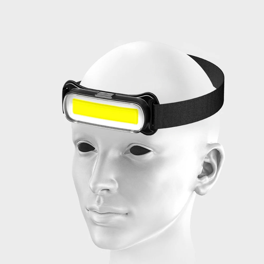 USB Rechargeable LED Headlamp Waterproof  Adjustable Headband Head Light