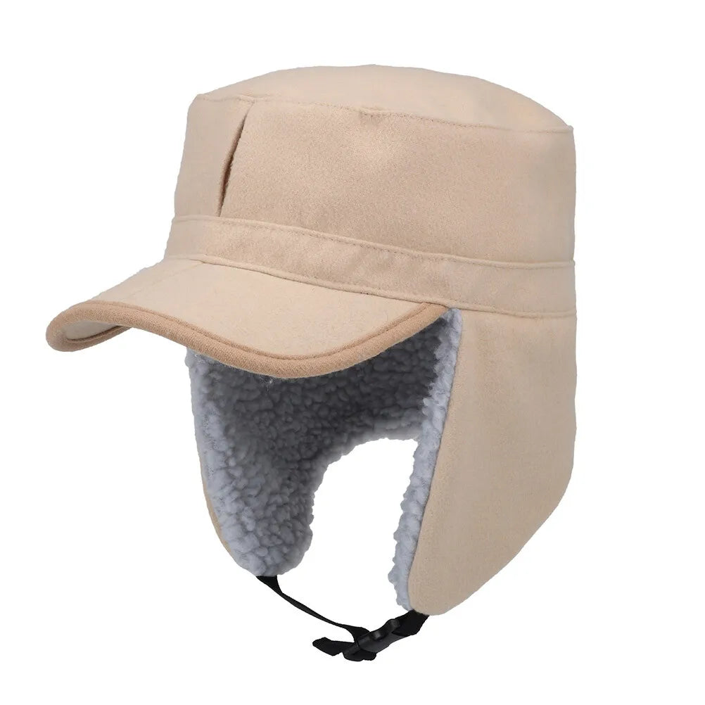 Winter Warm Earflap Fleece Hat with Visor for  Hunting  for Men and  Women