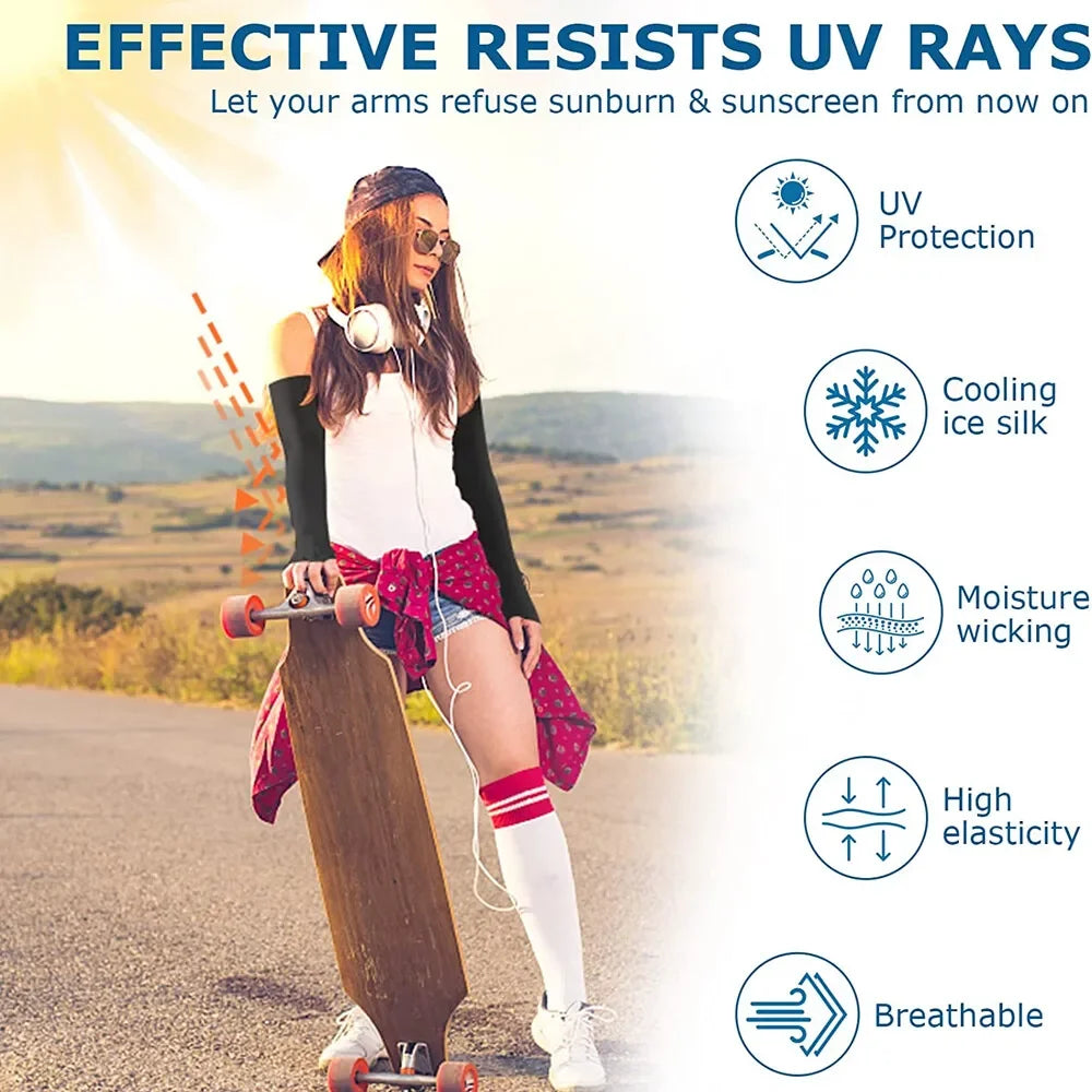 Cooling Breathable Sleeves Unisex with Thumb Holes for Fishing