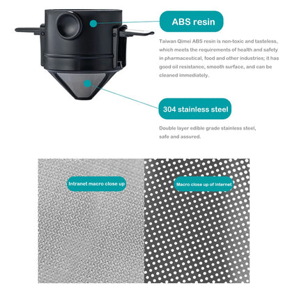 Collapsible Stainless Steel  Coffee Maker Reusable  Filter