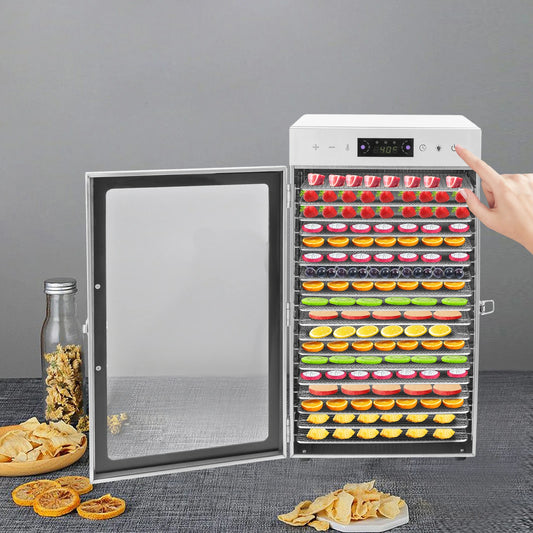 18 tray Commercial Food Dehydrator Stainless Steel 800W 110V Temperature and Time Adjustable
