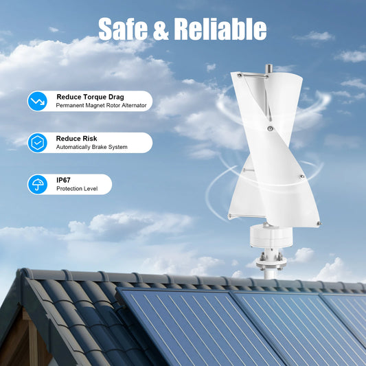 100W Vertical Axis Wind Turbine Generator