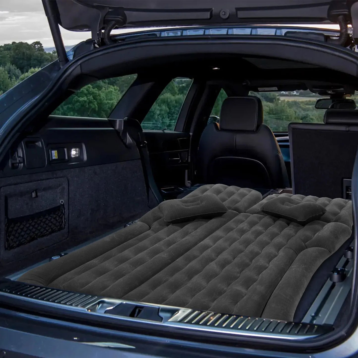 Universal Inflatable Car Bed Mattress Set w Air Pump  for  Trunk Back Seat Camping