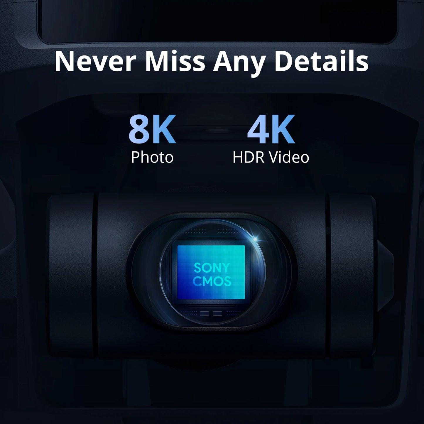 Camera Drone, 4K HDR Video, 8K Photo, 3-Axis ,Vertical Shooting