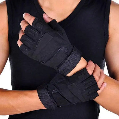 Tactical Military Half Finger Gloves Men's Hunting Shooting Fingerless Gloves
