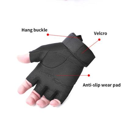 Tactical Military Half Finger Gloves Men's Hunting Shooting Fingerless Gloves