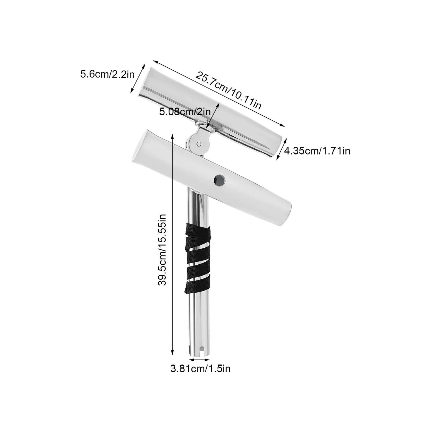 2X Boat Double Angle Fishing Rod Holder Stainless Steel Outrigger Adjustable