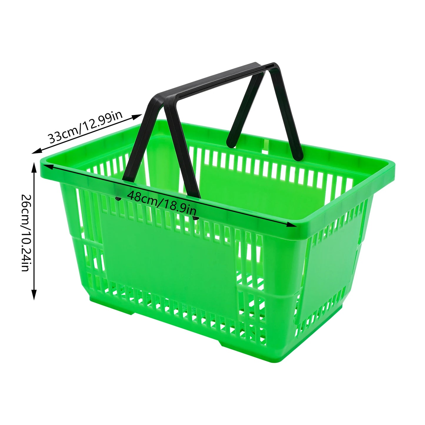 12-Pack Plastic Stackable Storage Baskets, 7.4 Gallon Capacity