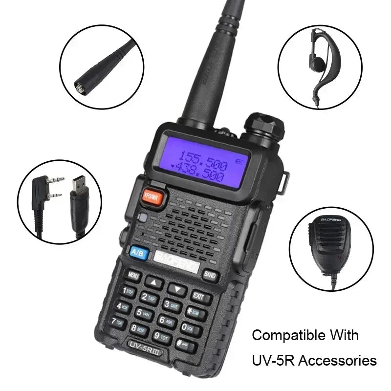4PCS Walkie Talkie UV 5R 8W Ham Radio Long Range Walkie Talkies