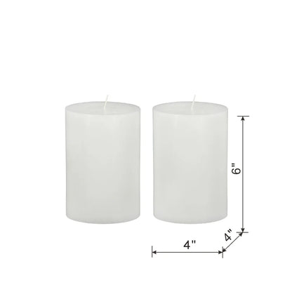 Ivory Pillar Candles - Smoke-free and Odorless, Perfect for Weddings, Dinners, Christmas, and Home Decor