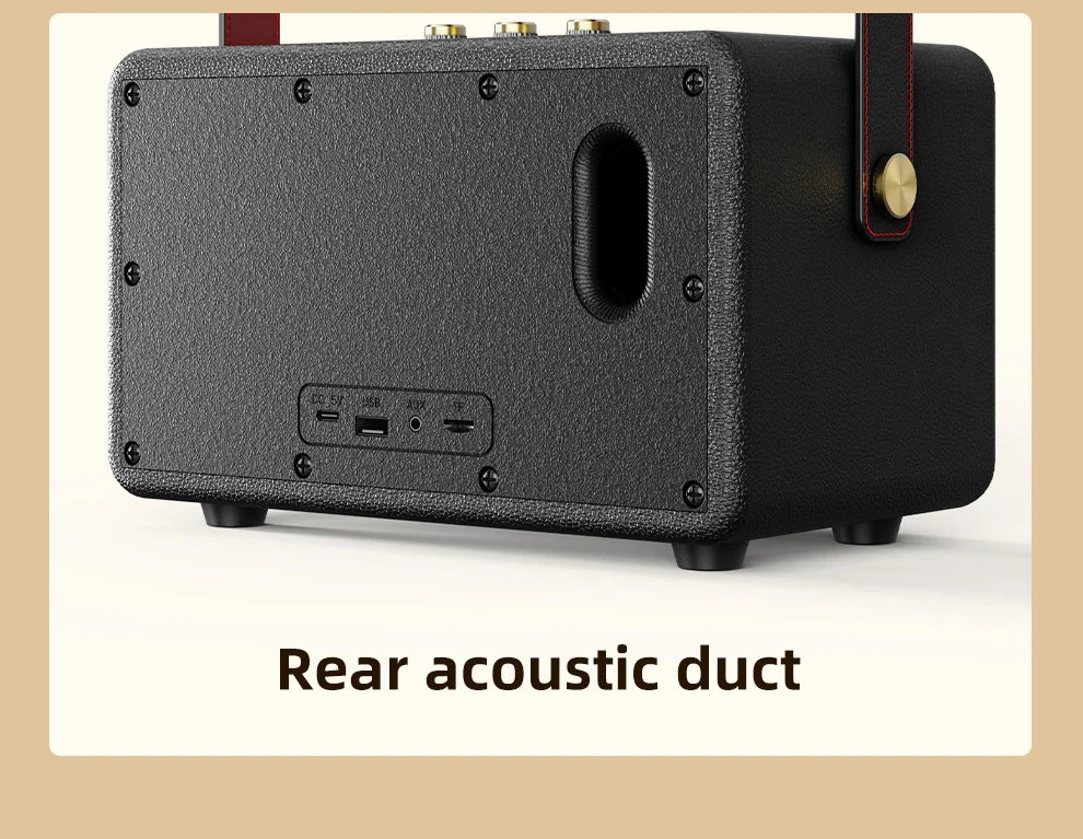 50W Retro Wireless Speakers Portable Subwoofer , Dual Pairing, 24000mAh Battery