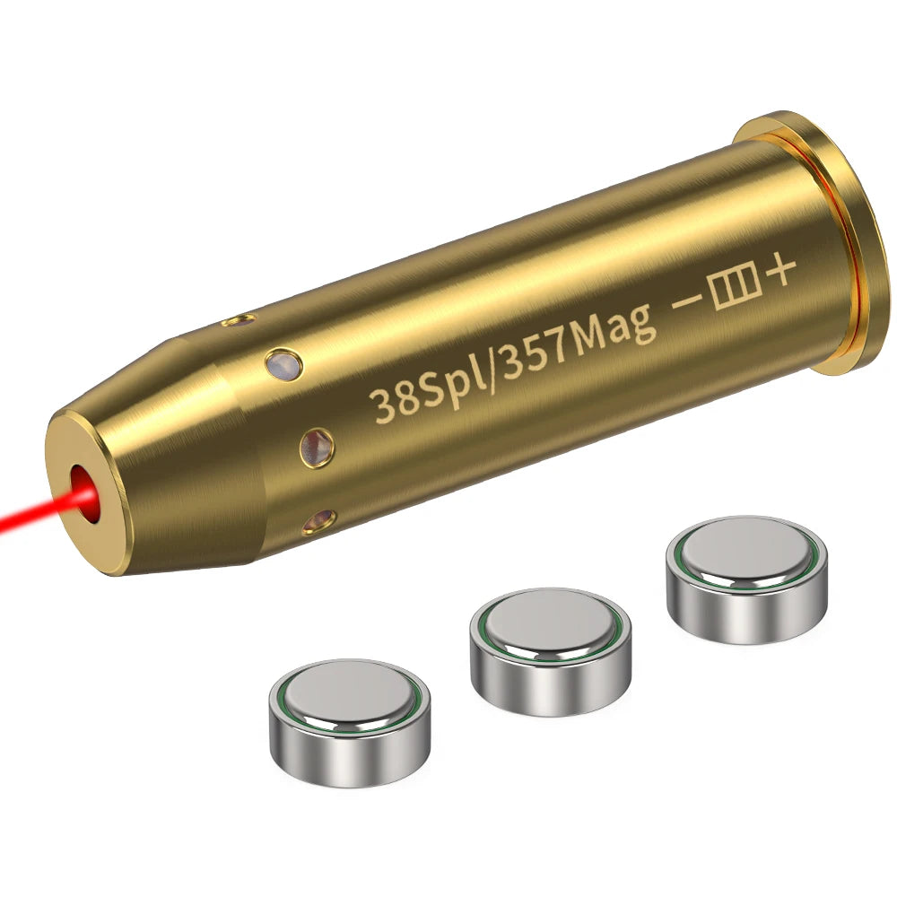 38SPL/357MAG Optics Cartridge Red Dot Laser Brass 9MM  Bore sighter