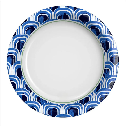 Disposable Paper Plates, 28 oz, Assorted Colors, 25 Count
