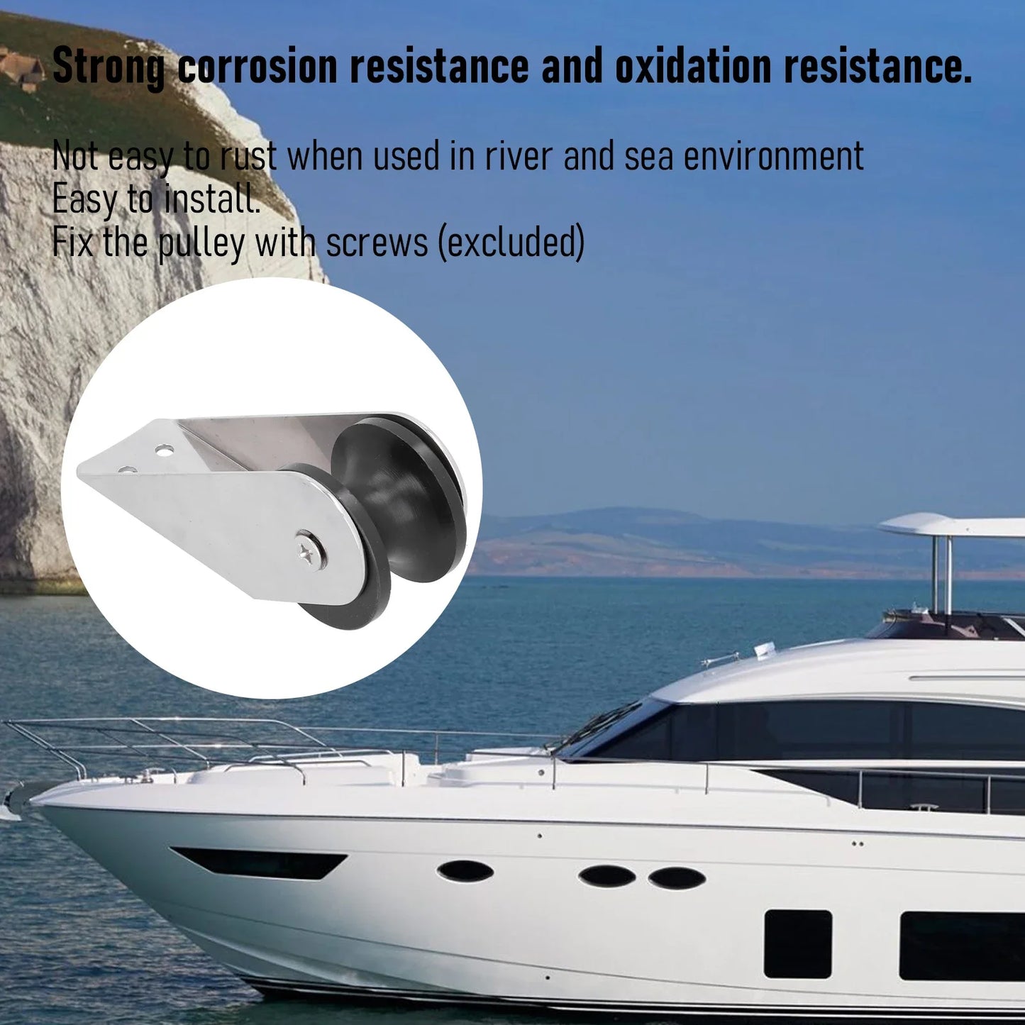 Bow Anchor Roller 316 Stainless Steel Waterproof WearResistant for Yacht Fishing Boat