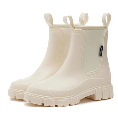 Women's Rain Boots with Plush Lining Waterproof  Anti-slipping boots
