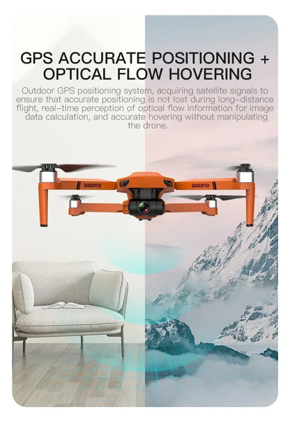 KF102 4K GPS Drone Dual HD Camera WIFI FPV Foldable Quadcopter