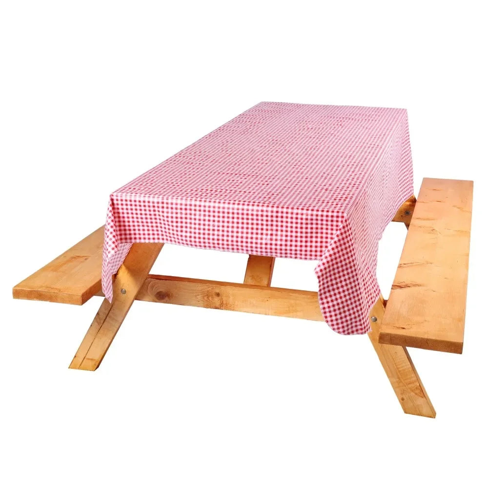 (2-Pack) Picnic Combo Pack, Red and White Plaid 54" x 72"