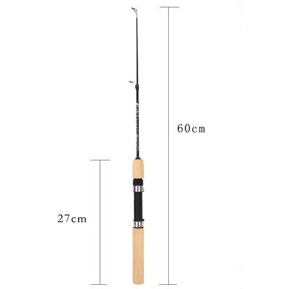60/80/100cm Mini Telescopic Carbon Fiber ice fishing rod