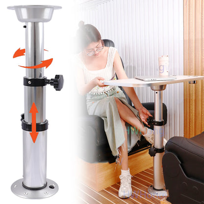 3 Levels Adjustable Aluminum Alloy RV Boat Table Pedestal 17-28 Inch Height
