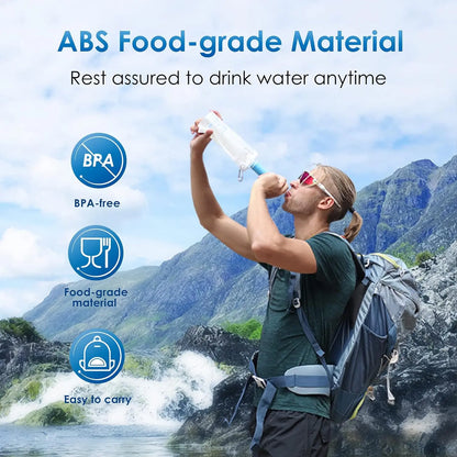 Waterdrop Water Filter Straw, Purifier Survival for Camping, and Emergency Preparedness,