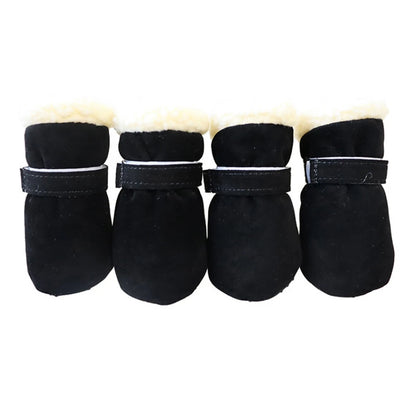 4Pcs Dog Snow Boots S-XL Soft with Non-Slip Soles