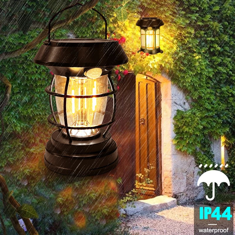 Solar Outdoor Lights 3 Speed Dimmable Solar Camping USB rechargeable  Emergency Lighting