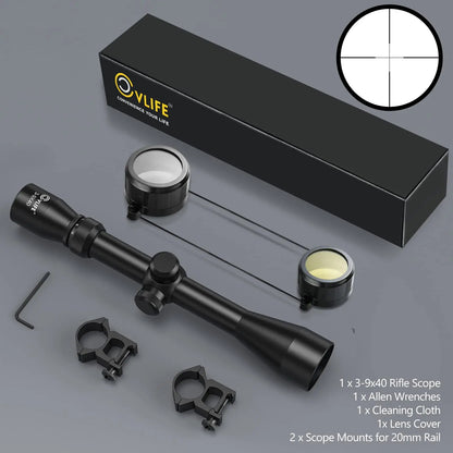 Rifle Scopes 3-9x40 Optics R4 Reticle Crosshair