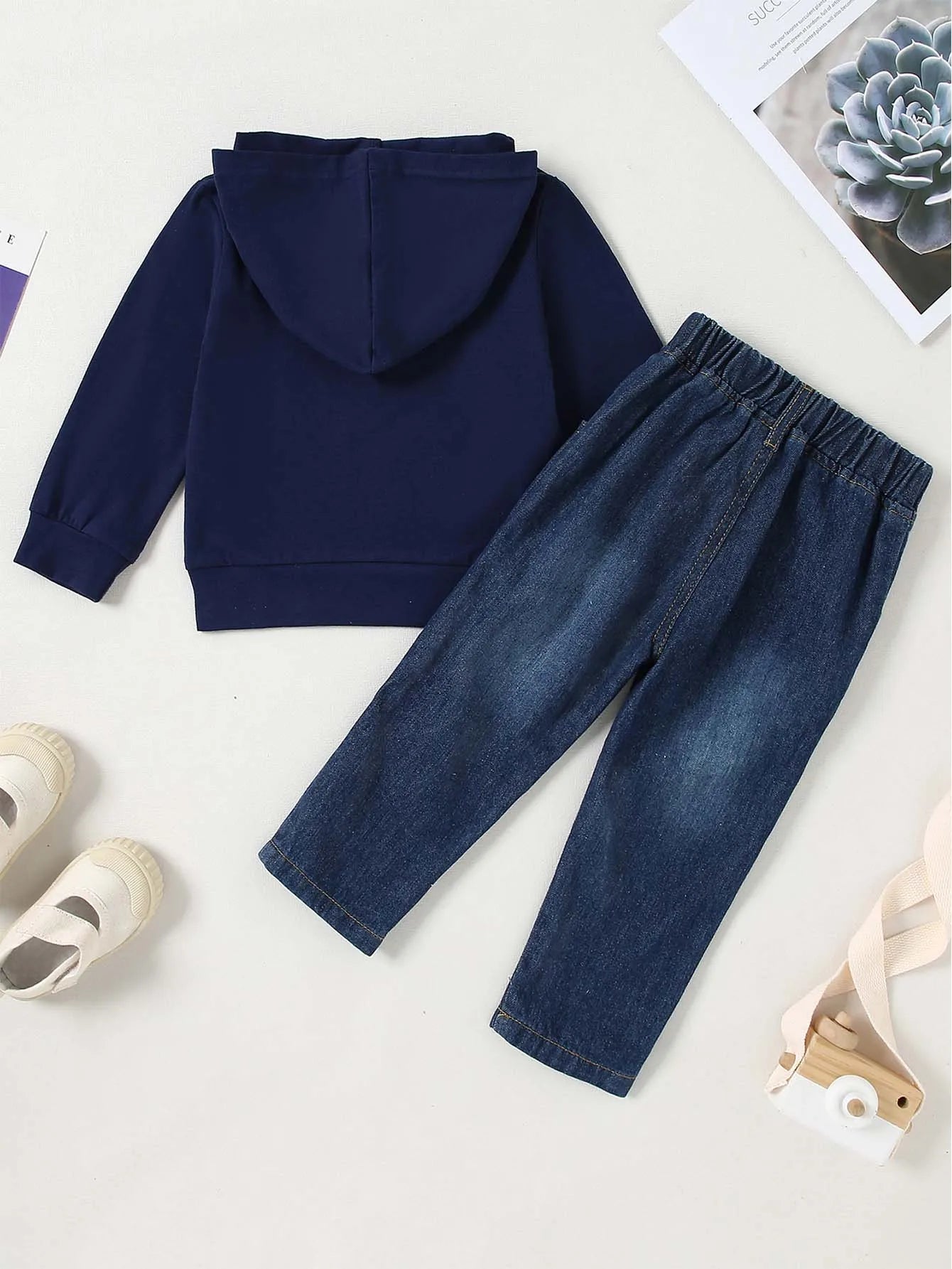 Baby Boy Clothes, Long Sleeve  With ripped  Jeans  and, Hooded Sweatshirt