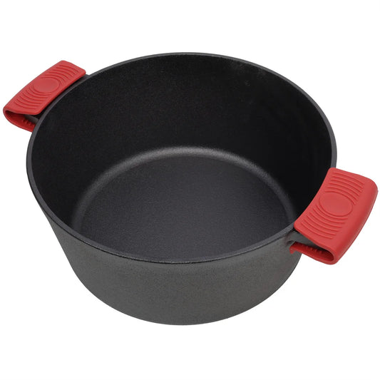 2 in 1 Pre-Seasoned Cast Iron Dutch Oven With Dual Handles ,for  Outdoor Camping