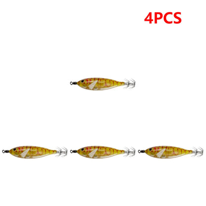 5.7g/8cm Squid Jig Baits Double Hook Glow In The Dark for Night Fishing