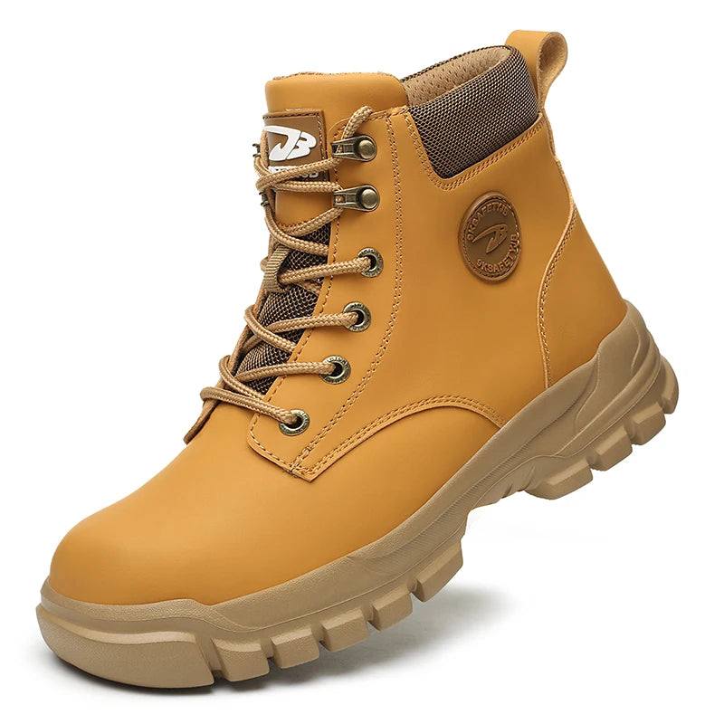 Mens Puncture-Proof Steel Toe Safety Boots