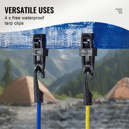 32pcs Elastic Bungee Cords Straps Assorted Lengths