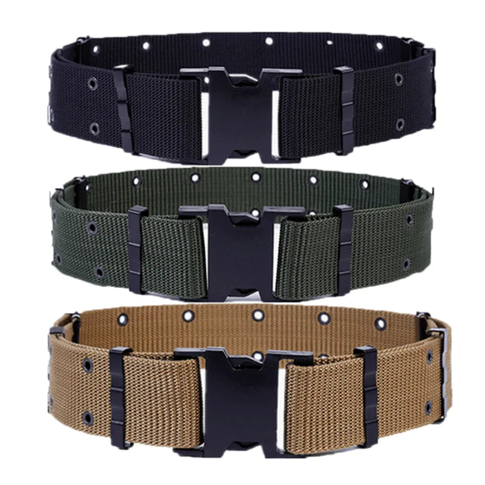 Tactical Military Pistol Belt  Adjustable  Hunting Webbing Waistband Belt