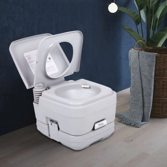 Lightweight Portable Toilet 2.6 Gallon Flushable Camping Toilet