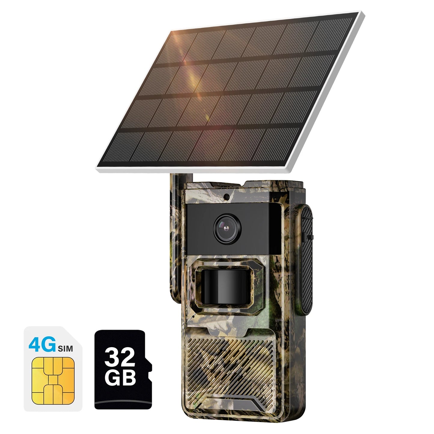 Jennov Solar Hunting Trail Camera 2.5k HD Wildlife Game Camera 4G SIM Card IP66 Waterproof PIR Motion Detection IR Night Vision