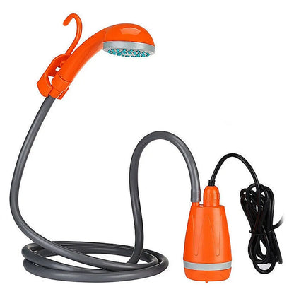 62W 12V Portable Outdoor Shower Head Water Pump Camping Hiking