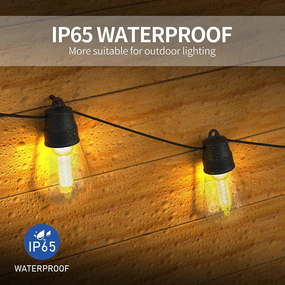 LED Outdoor Waterproof  Light String   App Control 3 Lighting Modes