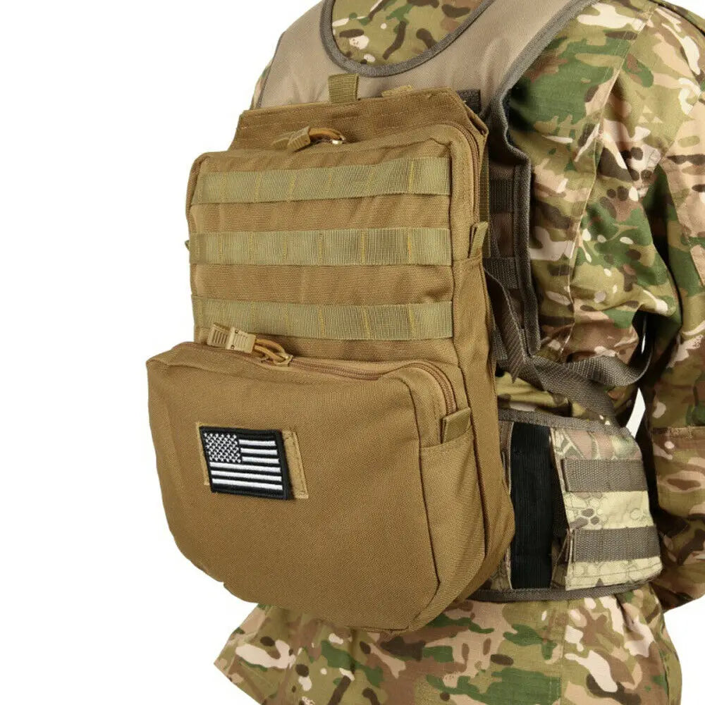 Tactical Combat Molle Bag Backpack Hydration Pouch