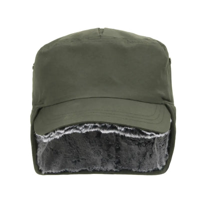 Men's Winter Hat with Visor Warm Earflaps