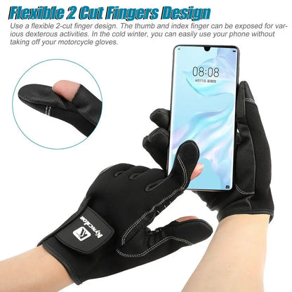 Winter Fingerless Fishing Gloves for Men Women Cold Weather Windproof Touchscreen Warm