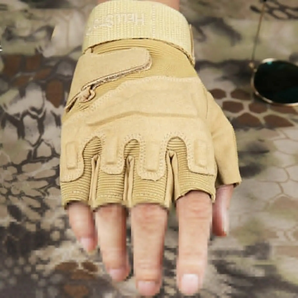 Tactical Military Half Finger Gloves Men's Hunting Shooting Fingerless Gloves